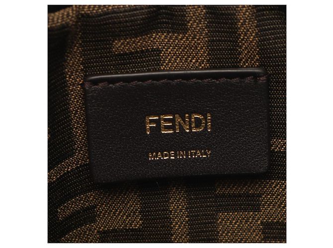 Fendi FF Logo Black Leather Backpack - view 4