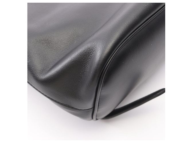 Fendi FF Logo Black Leather Backpack - view 5