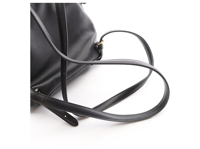 Fendi FF Logo Black Leather Backpack - view 7