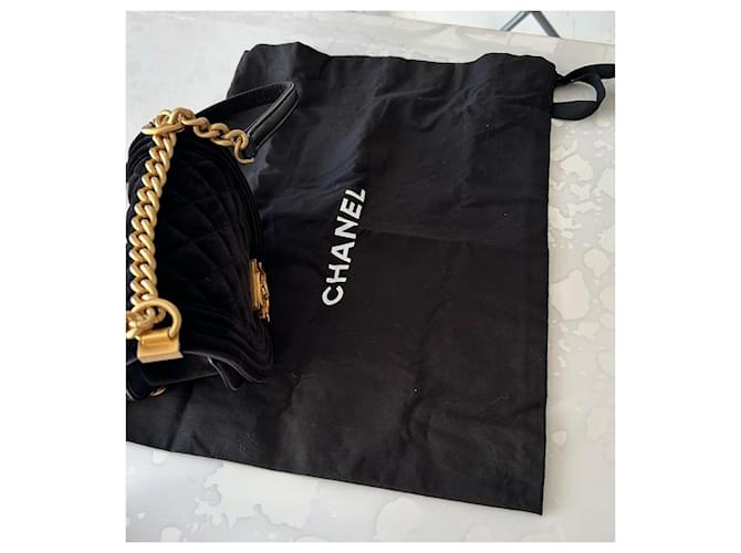 Boy Borsa a tracolla Chanel in velluto nero - vista 7