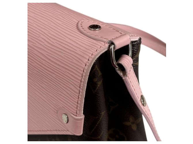 Borsa a tracolla Louis Vuitton Saint Michel Monogram Marrone Rosa - vista 11