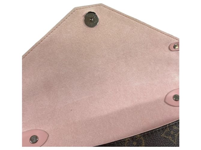 Borsa a tracolla Louis Vuitton Saint Michel Monogram Marrone Rosa - vista 8
