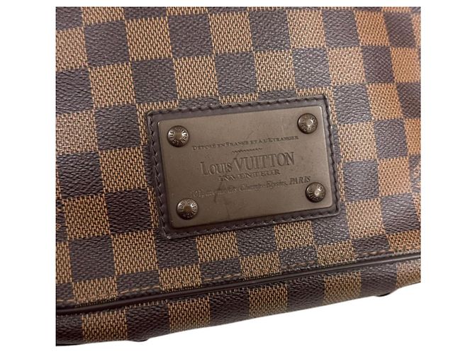 Borsa a tracolla Louis Vuitton Brooklyn PM Damier Marrone - vista 14