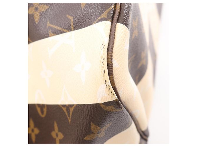 Borsa Tote Louis Vuitton Neverfull GM Marrone Beige - vista 7