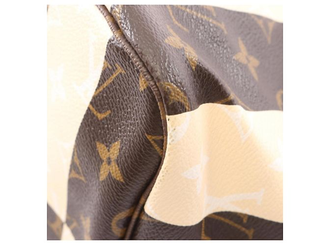 Borsa Tote Louis Vuitton Neverfull GM Marrone Beige - vista 8