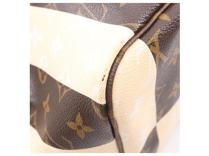 Borsa Tote Louis Vuitton Neverfull GM Marrone Beige - vista 9