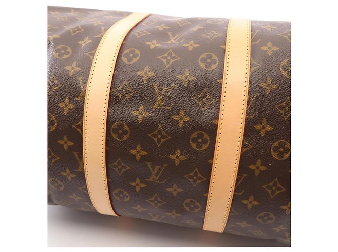 Louis Vuitton Keepall 55 Monogram Brown Boston Bag Castaño - vista 9