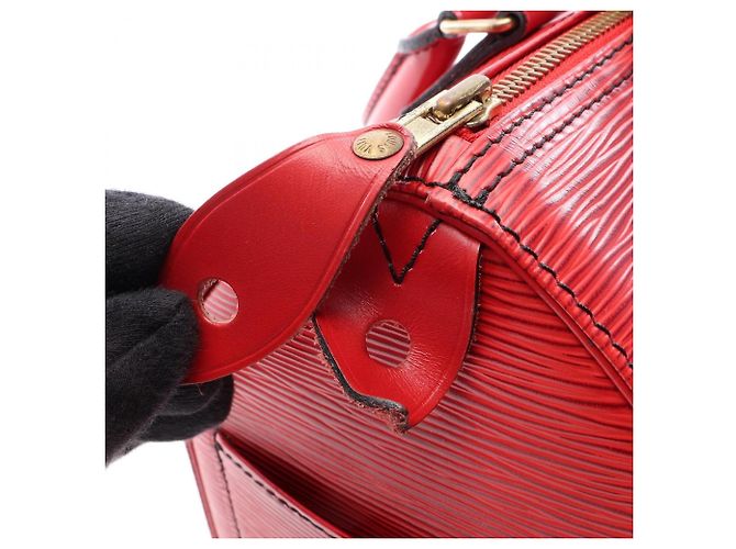 Borsa Louis Vuitton Speedy 25 Epi Rosso - vista 10
