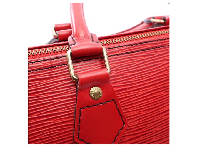 Borsa Louis Vuitton Speedy 25 Epi Rosso - vista 11