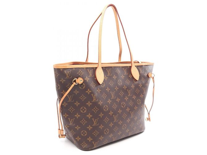 Borsa Tote Louis Vuitton Neverfull MM Marrone Rosa - vista 2