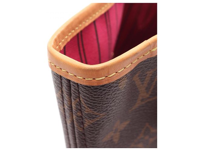 Borsa Tote Louis Vuitton Neverfull MM Marrone Rosa - vista 6