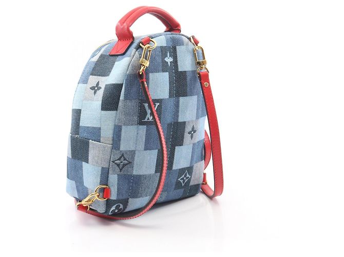 Zaino Louis Vuitton Palm Springs Backpack MINI Rosso Blu - vista 2