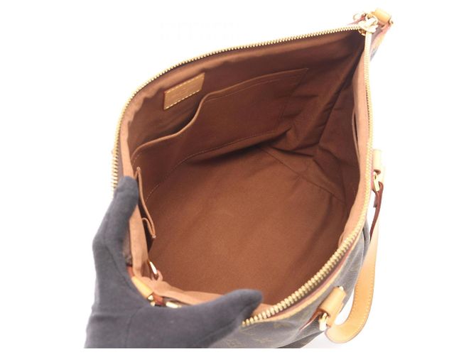 Borsa a mano Louis Vuitton Palermo PM Monogram Marrone - vista 3