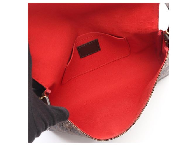 Borsa Louis Vuitton Favorite MM Marrone Damier ebene - vista 3