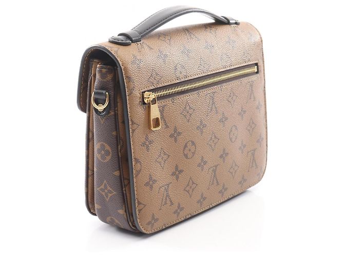 Borsa Louis Vuitton Pochette Metis MM Marrone Nero - vista 2