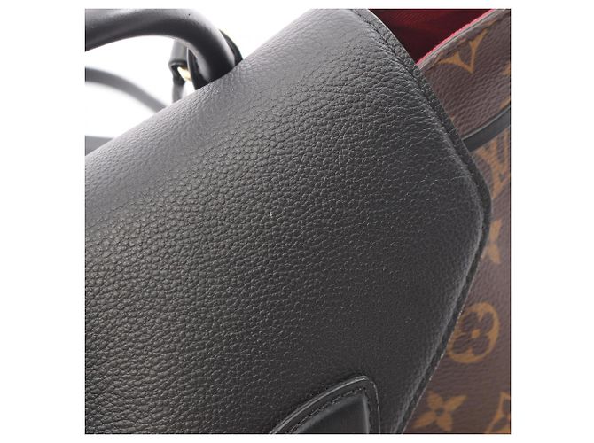 Zaino/Borsa Louis Vuitton Montsouris NM PM Marrone Nero - vista 5