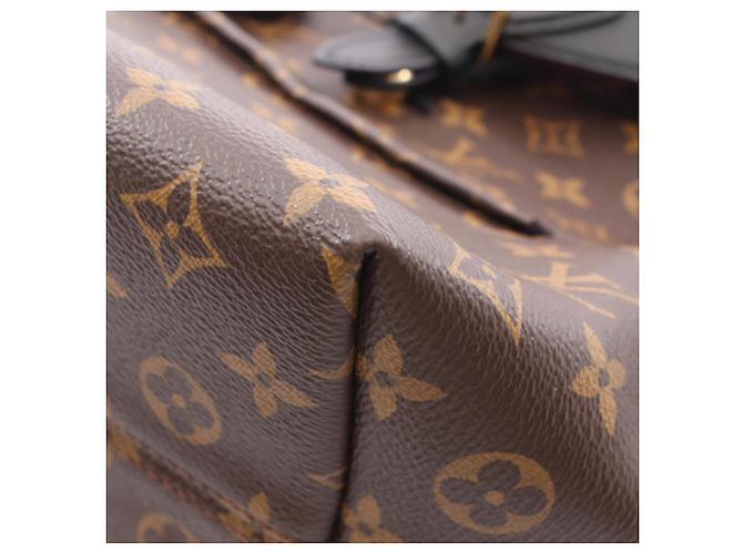 Zaino/Borsa Louis Vuitton Montsouris NM PM Marrone Nero - vista 7