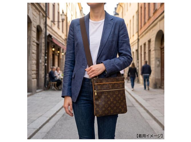 Borsa a tracolla Louis Vuitton Pochette Valmy Monogram Marrone - vista 16