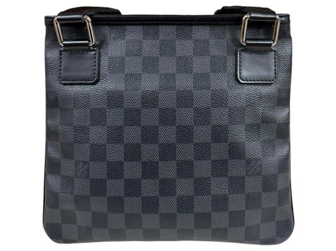 Borsa a tracolla Louis Vuitton Thomas Damier Graphite Marrone Nero - vista 3