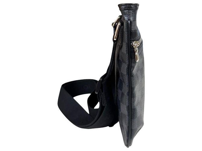 Borsa a tracolla Louis Vuitton Thomas Damier Graphite Marrone Nero - vista 4