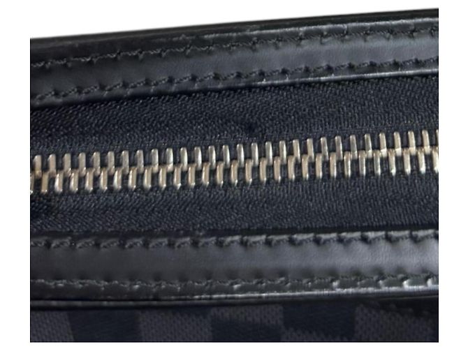 Borsa a tracolla Louis Vuitton Thomas Damier Graphite Marrone Nero - vista 9