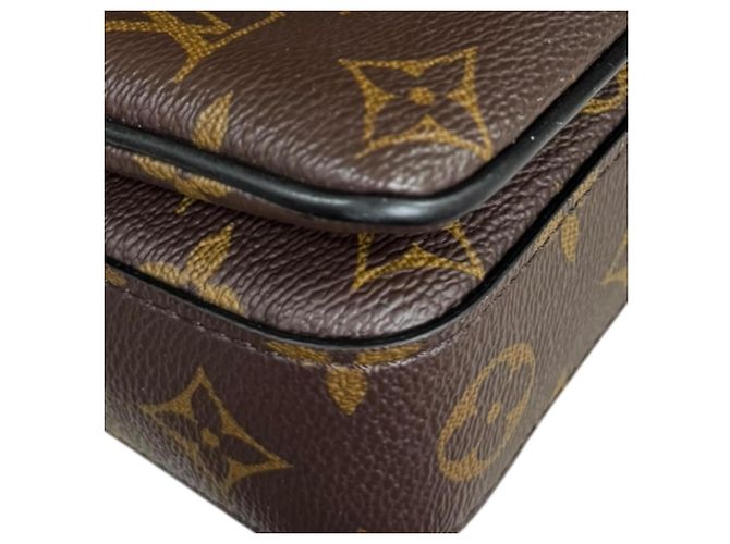 Borsa a tracolla Louis Vuitton in Monogram Macassar Marrone Nero - vista 11
