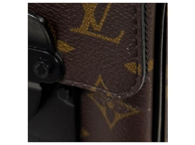 Borsa a tracolla Louis Vuitton in Monogram Macassar Marrone Nero - vista 12