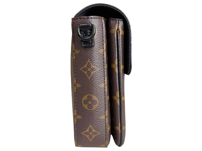 Borsa a tracolla Louis Vuitton in Monogram Macassar Marrone Nero - vista 4