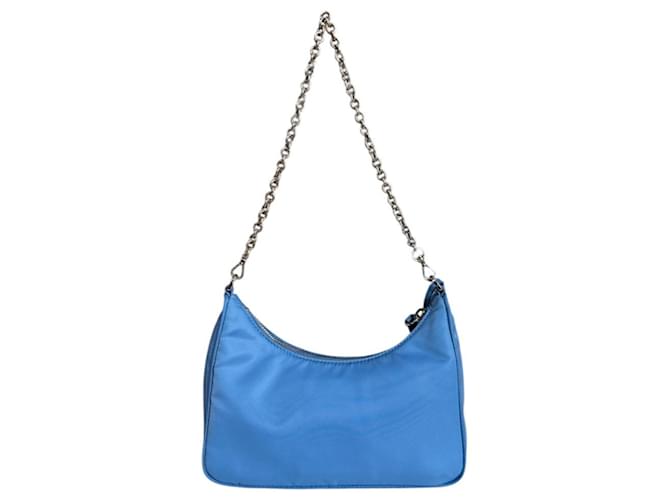 Borsa a tracolla Prada Re-Edition 2005 Blu - vista 3