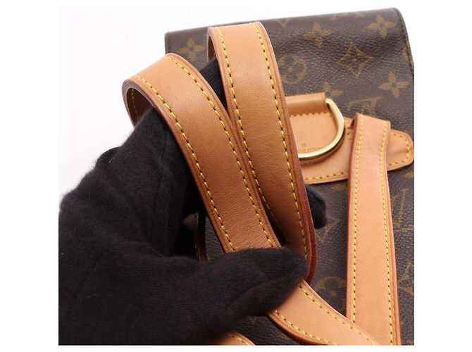 Zaino/Borsa Louis Vuitton Montsouris MM Marrone - vista 11
