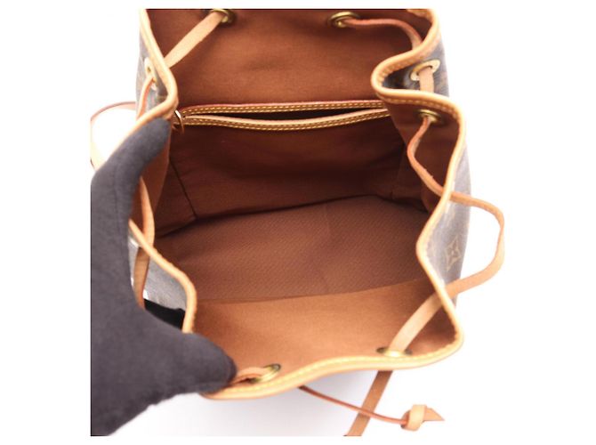 Zaino/Borsa Louis Vuitton Montsouris MM Marrone - vista 3