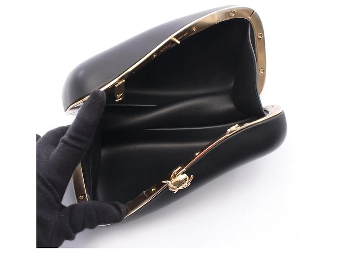 Borsa a tracolla in pelle Loewe Twisted Minodiere Nero - vista 3