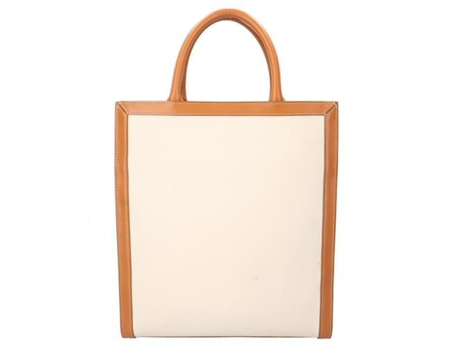 Céline Borsa a spalla Celine Small Vertical Cabas Bianco - vista 3