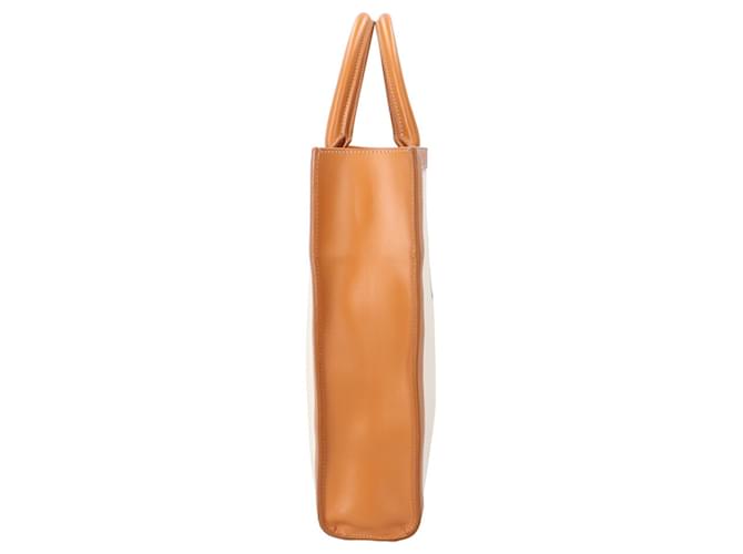 Céline Borsa a spalla Celine Small Vertical Cabas Bianco - vista 4
