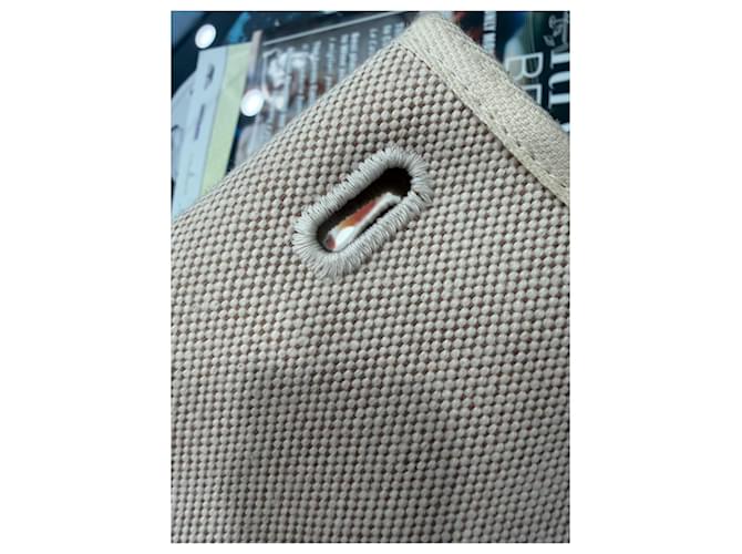 Herbag Hermès Beige Canvas Handtasche - Ansicht 4