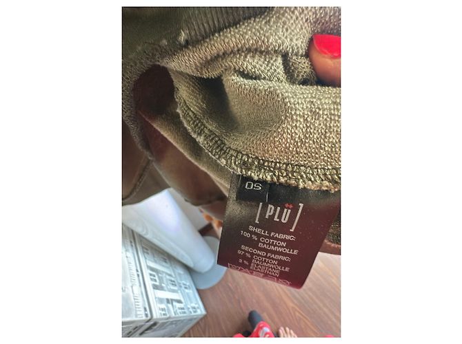 Munthe Plus Simonsen Sudadera PLU de algodón verde oliva - vista 2