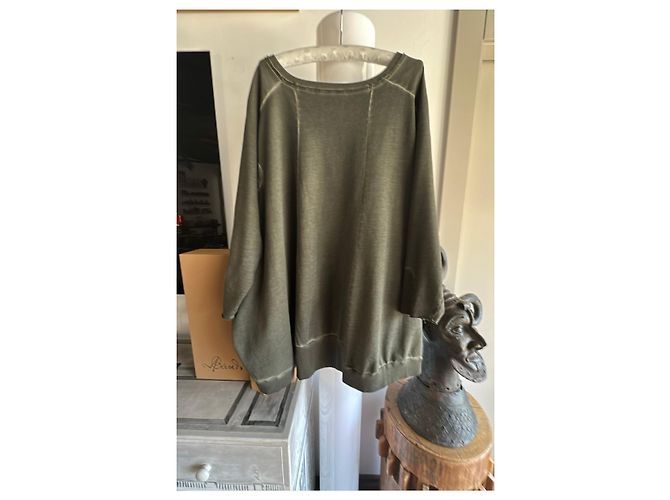 Munthe Plus Simonsen Sudadera PLU de algodón verde oliva - vista 6
