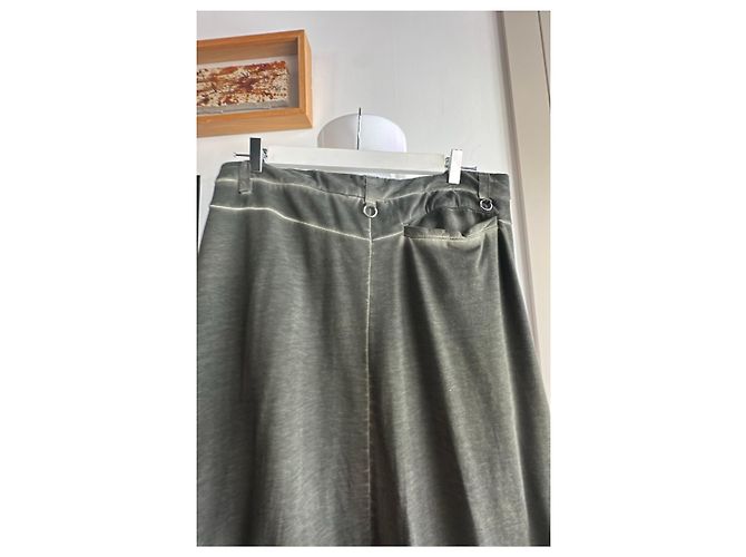 Munthe Plus Simonsen PLU weite Leinenhose Militärgrün - Ansicht 13