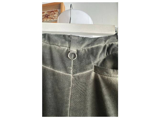 Munthe Plus Simonsen PLU weite Leinenhose Militärgrün - Ansicht 14