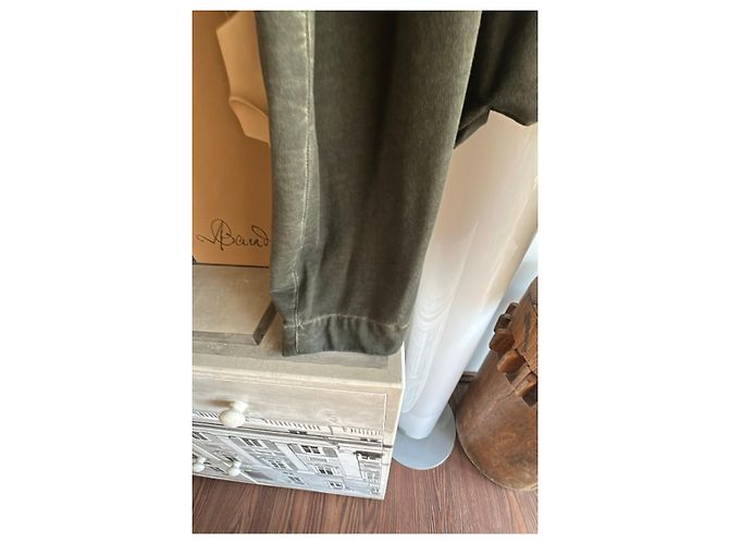 Munthe Plus Simonsen PLU weite Leinenhose Militärgrün - Ansicht 6