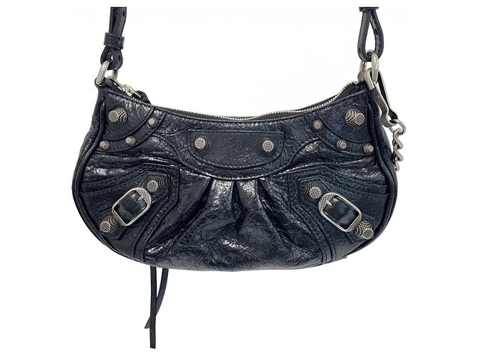 Borsa a tracolla con catena 2-Way Balenciaga Le Cagoule Mini Nero - vista 2