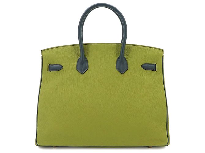 Hermès Borsa a mano Hermes Birkin 35 Verde - vista 2