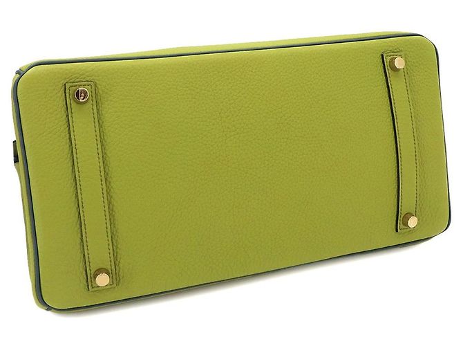 Hermès Borsa a mano Hermes Birkin 35 Verde - vista 4