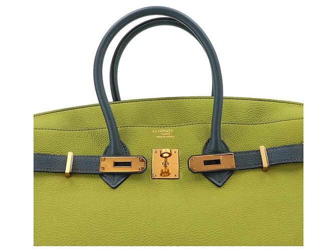 Hermès Borsa a mano Hermes Birkin 35 Verde - vista 7
