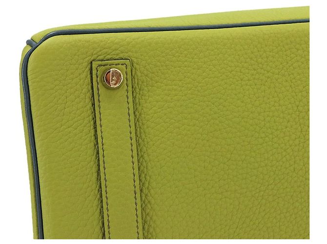 Hermès Borsa a mano Hermes Birkin 35 Verde - vista 9