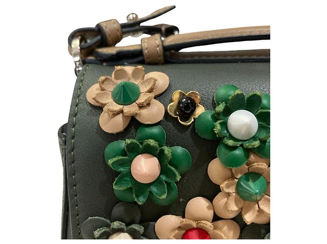 Borsa a tracolla Micro Double Bucket Chain Fendi Applique Stud Flowerland Cachi - vista 2