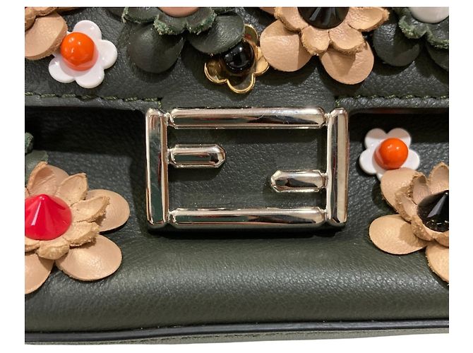 Borsa a tracolla Micro Double Bucket Chain Fendi Applique Stud Flowerland Cachi - vista 3