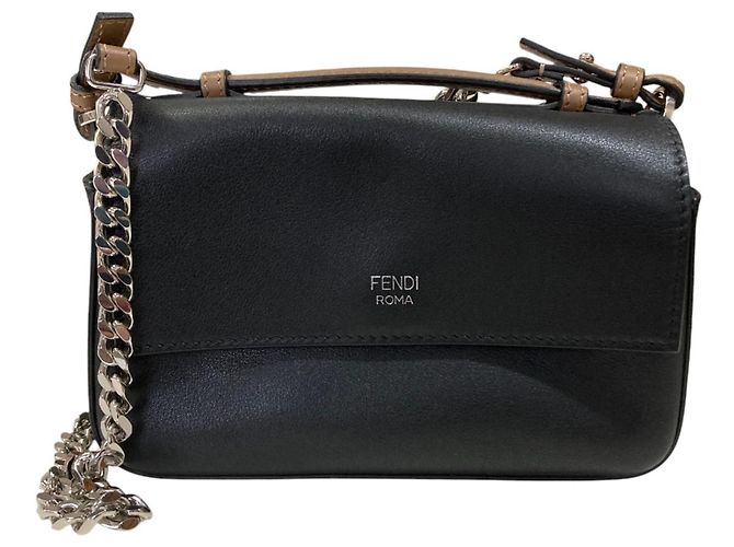 Borsa a tracolla Micro Double Bucket Chain Fendi Applique Stud Flowerland Cachi - vista 4