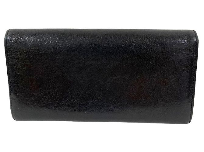 Cartera larga Cartier Marcello de piel Negro - vista 2