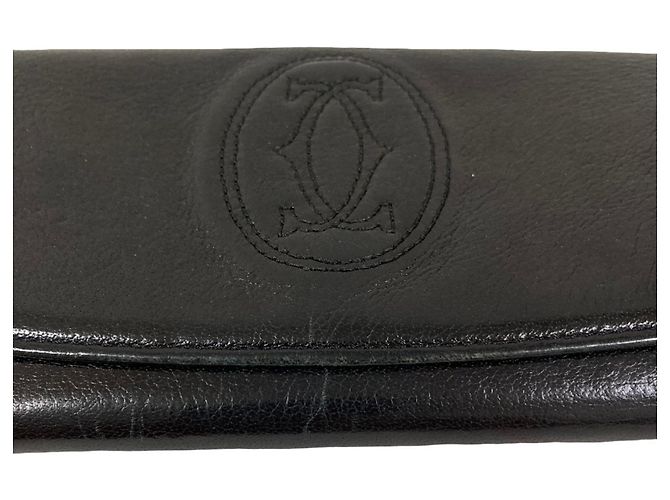 Cartera larga Cartier Marcello de piel Negro - vista 6